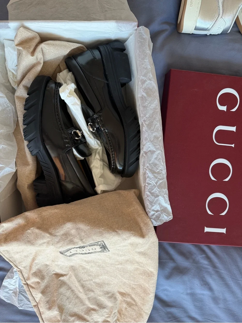 Gucci patent bold insole